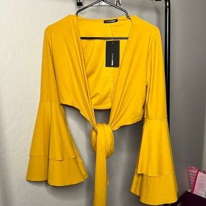 NWT Fashion Nova wrap around crop top